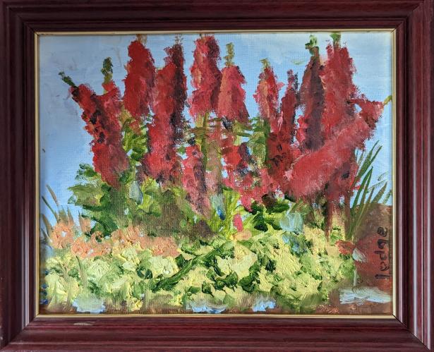 Snapdragons:  Spring downtown Belmont by Dorothy Lodge