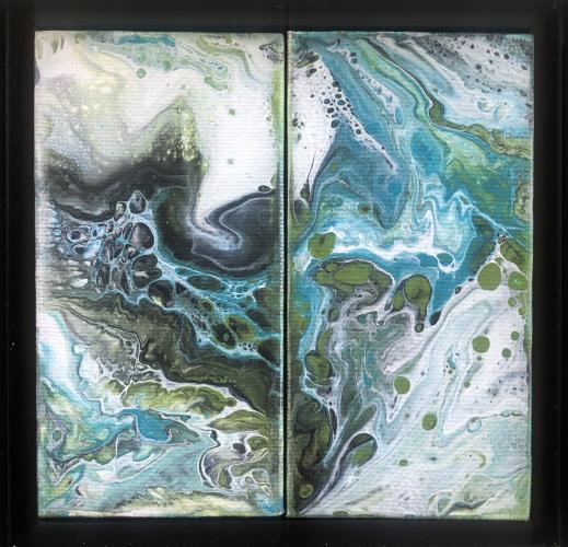 Abstract Diptych by Janice Booth