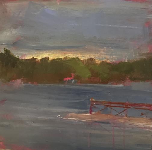 The Dock at Sunrise by Maryjo Gunning